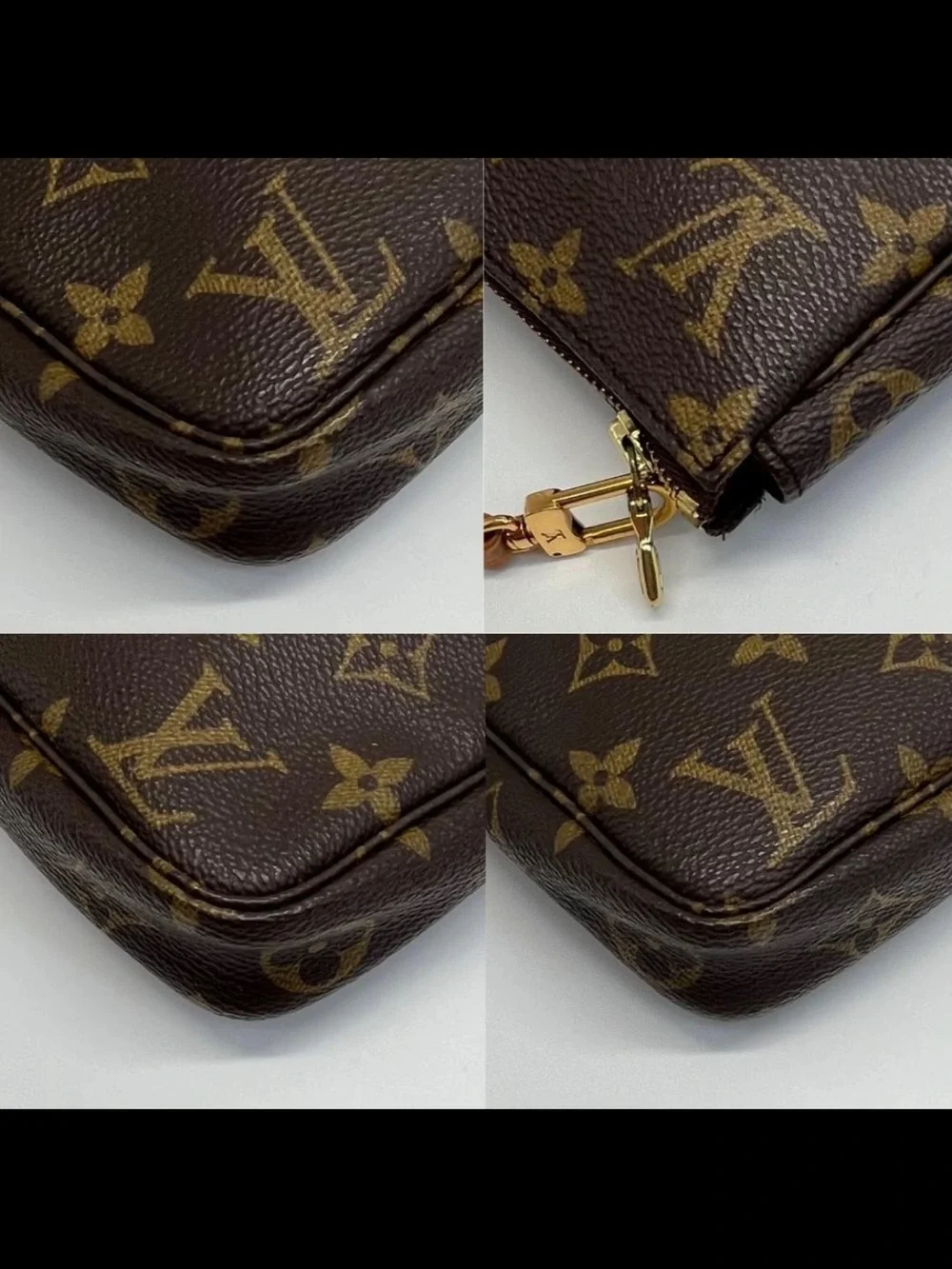 Louis Vuitton Brown Monogram Canvas Pochette Accessoires Shoulder Bag